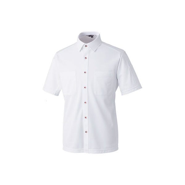 明石スクールユニフォームカンパニー 男女兼用ニットシャツ ホワイト 4L UN5502-1-4L（直送品）