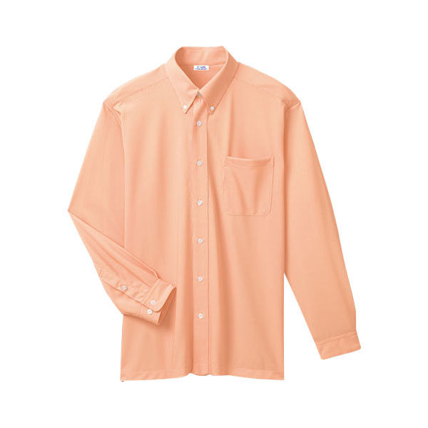 明石スクールユニフォームカンパニー 男女兼用長袖シャツ オレンジ M UZQ706A-10-M（直送品）