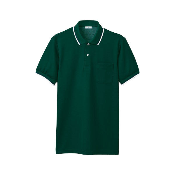 明石スクールユニフォームカンパニー 男女兼用ポロシャツ グリーン 4L UZQ707-6-4L（直送品）