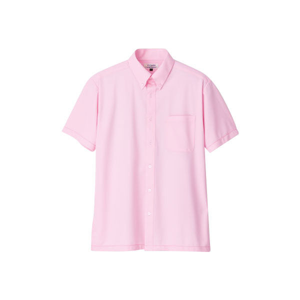 明石スクールユニフォームカンパニー 男女兼用半袖シャツ ピンク LL UZQ714-14-LL（直送品）