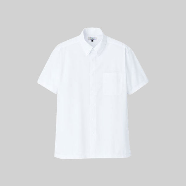 明石スクールユニフォームカンパニー 男女兼用半袖シャツ ホワイト S UZQ714-1-S（直送品）