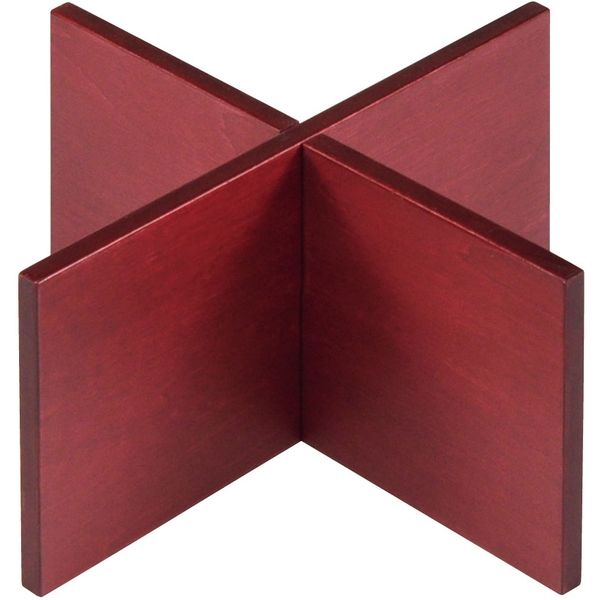 木製　組立十字スタンド　赤　２００×２００×１００mm　1個 江部松商事（取寄品）