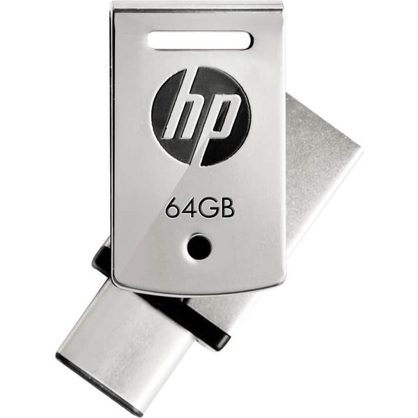 PNY ヒューレット・パッカード(HP)ブランド USB3.1 OTGフラッシュメモリドライブ 64GB HPFD5000M-64 1個（直送品）