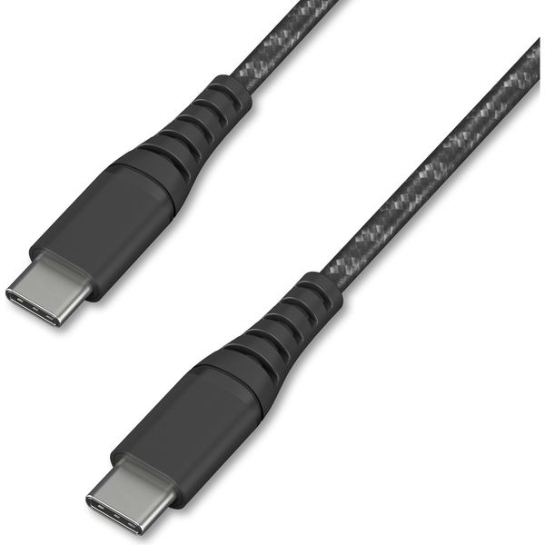アイリスオーヤマ 高耐久USB-C to USB-Cケーブル 2m　ICCC-C20-B　ブラック　1個（直送品）