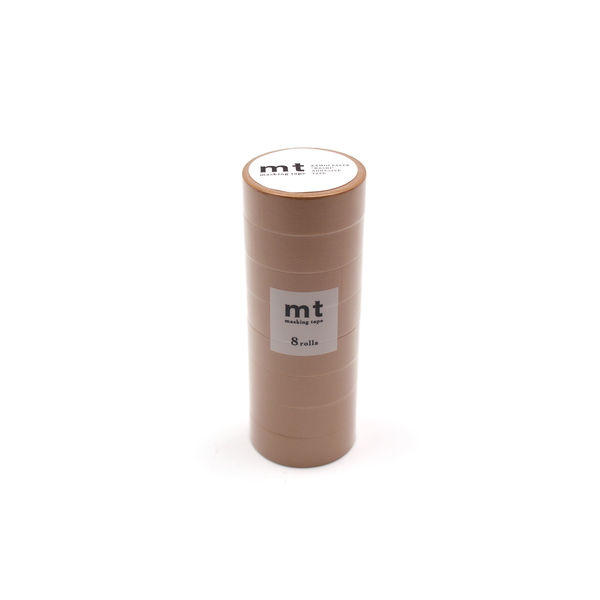 mt マスキングテープ 8P(同色８巻セット） コルク　幅15mm×7m MT08P202R 1個 カモ井加工紙（直送品）