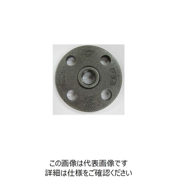 吉年（YODOSHI） 黒 J10K ネジ込フランジ FCD 10KFC-F-100A 1セット（5個）（直送品）