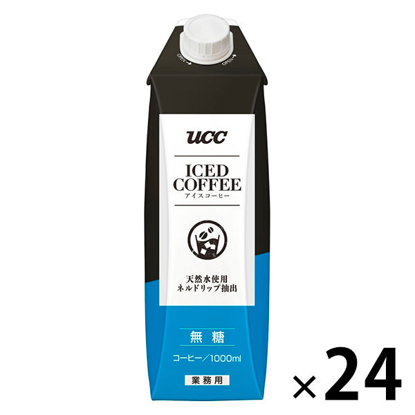 UCC上島珈琲 アイスコーヒー無糖 1000ml 1セット（24本）