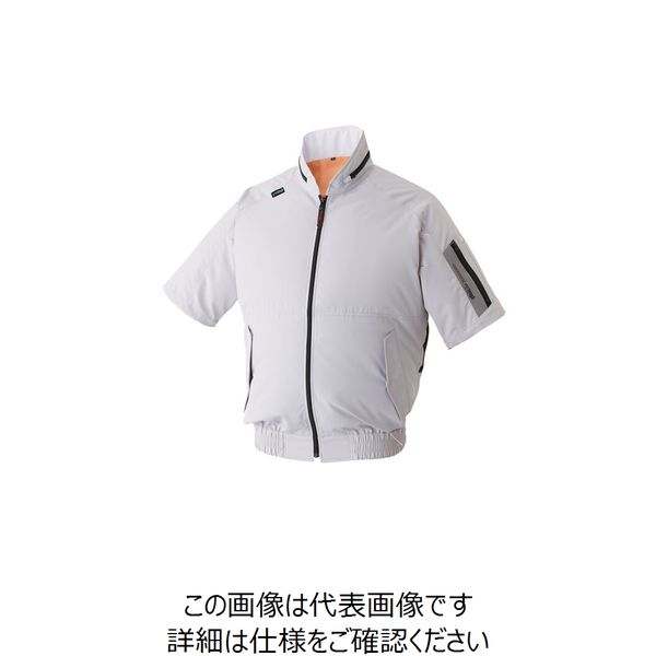 アタックベース 045 The tough 空調風神服 半袖ブルゾン グレー L 045-07-L 1着（直送品）