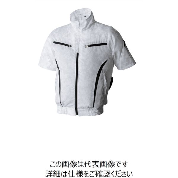 アタックベース 065 The tough 空調風神服 半袖ブルゾン ペイントホワイト L 065-09-L 1着（直送品）