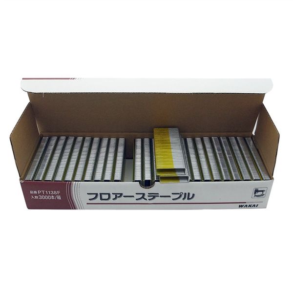 若井産業 フロアーステープル 11mm×38mm 3000本入 PT1138F 1セット(3000本)（直送品）