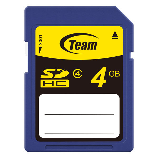 TEAM（チーム） SDHCカード 4GB Class4　インデックスラベル×10枚 TG004G0SD24IX10 1セット（10枚）（直送品）
