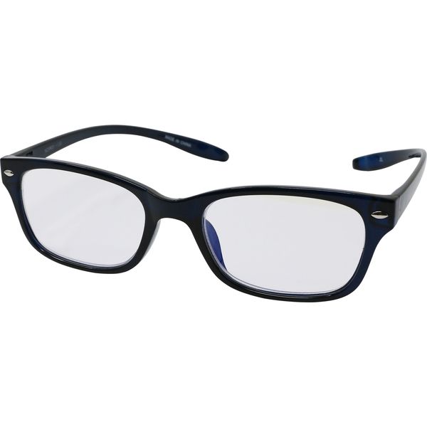 ハート光学 首に掛けられるリーディンググラス スクエア型老眼鏡 クリアネイビー NCPR01 +3.00 1個（直送品）