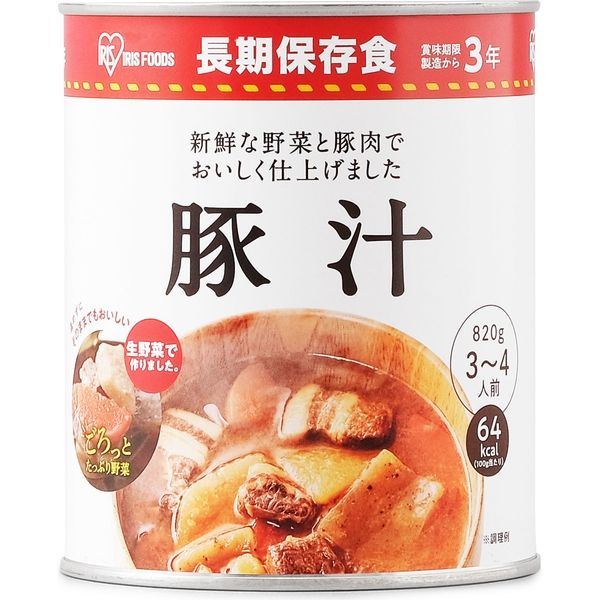 【非常食】豚汁 2号缶(3年保存)　1箱(12缶入)（直送品）