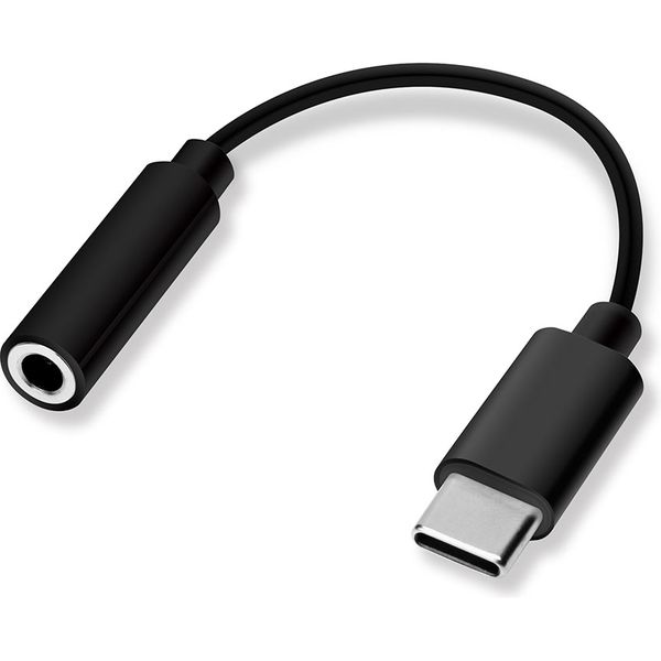 PGA 3.5mmイヤホン変換アダプタ for USB Type-C 5cm ブラック PG-35CCN01BK 1本