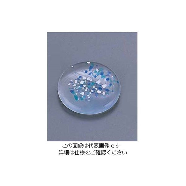 エムズジャパン ガラス丸型箸置 青 MGーSRB 62-6728-41 1個（直送品）