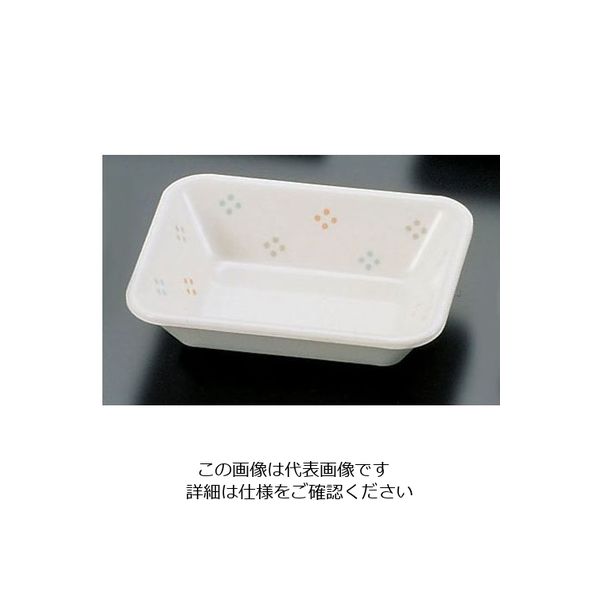 関東プラスチック工業 メラミン「花紋」角皿 DI-20-KA 1枚 62-6849-90（直送品）