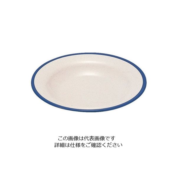 遠藤商事 二色カレー皿 SWー127 ブルー/内ストーン 62-6858-47 1枚（直送品）
