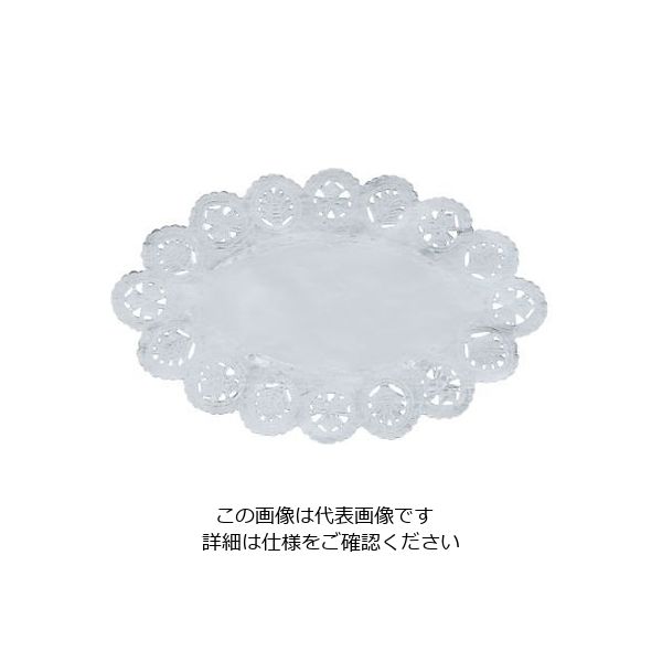 廣川エスベックス ドイリー 銀小判型レースペーパー（100枚入） 14号 1セット（100枚） 63-1259-80（直送品）