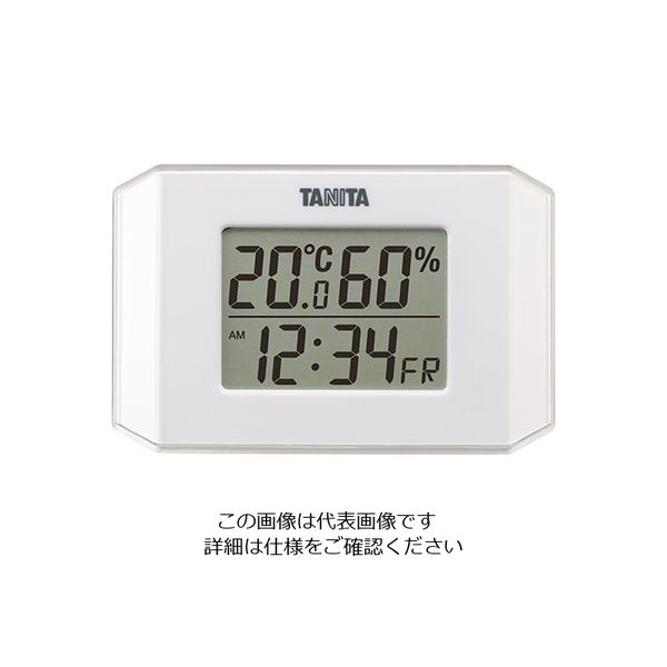 タニタ（TANITA） デジタル温湿度計 ホワイト TT-574-WH 1個 63-7292-28（直送品）