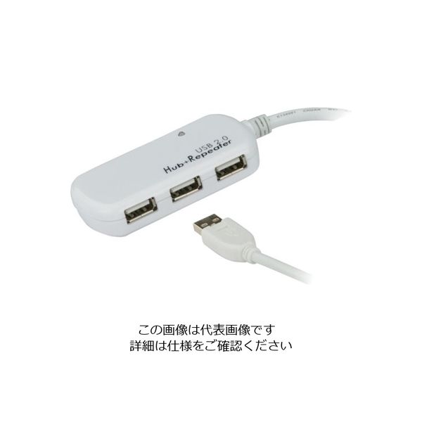 ATEN USB2.0延長器ハブ/4ポート UE2120H 1台 115-2201（直送品）
