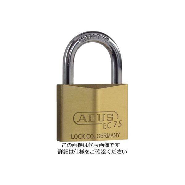日本ロックサービス ABUS 真鍮南京錠 EC75-60 ディンプルシリンダー （ブリスターパック） BPEC75-60 826-5409（直送品）