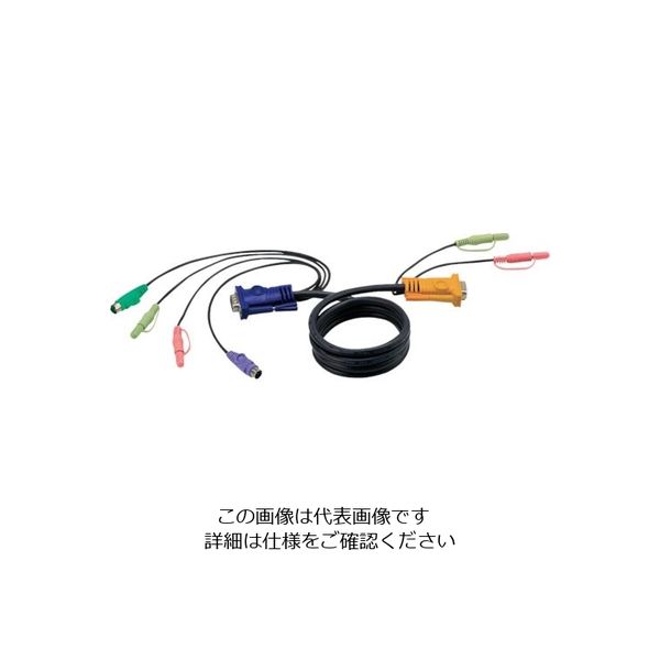 ATEN PS/2 KVMケーブル オーディオ対応 SPHDタイプ 1.8m 2L-5302P 1本 115-2060（直送品）