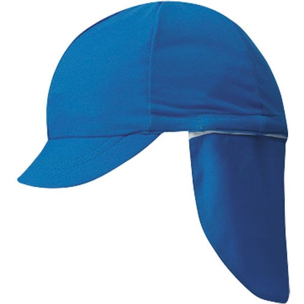 フラップ付き体操帽子（取り外しタイプ） L ブルー 101215 1セット(2入) フットマーク（直送品）