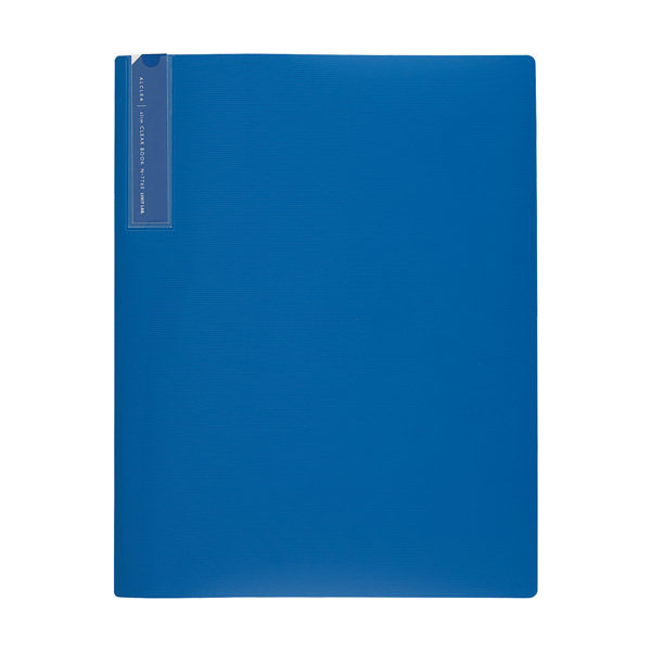リヒトラブ 抗菌スリムクリヤーブック A4S 10ポケット ブルー N7760-8 1セット（5冊）