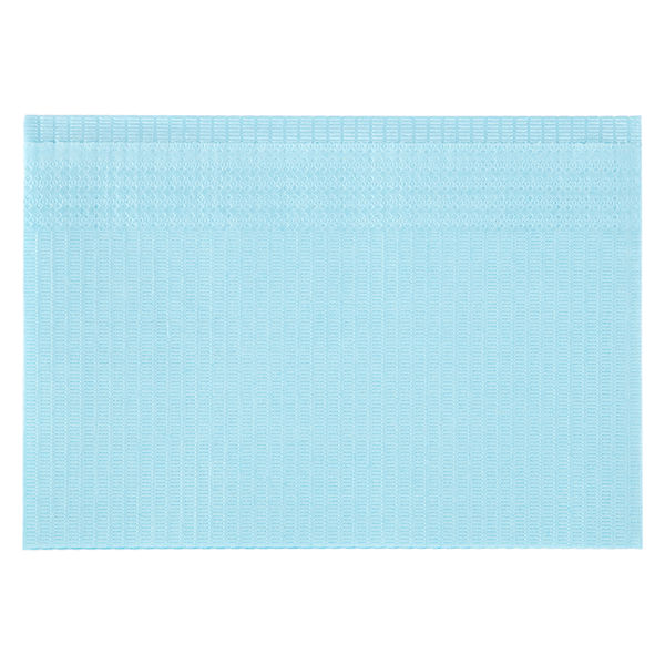 川西工業 ディスポ 紙エプロン 3層タイプ ブルー 500枚 #4501 1箱（500枚入）