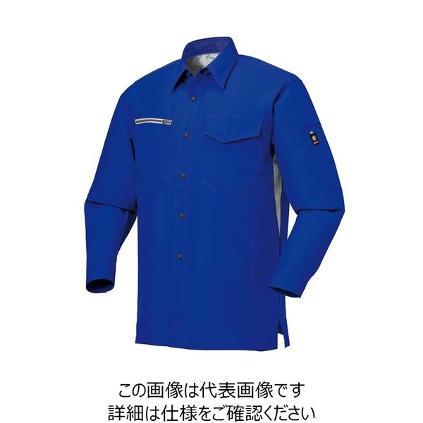 クロダルマ 夏長袖シャツ ブルー S 25668-10-S 1枚（直送品）