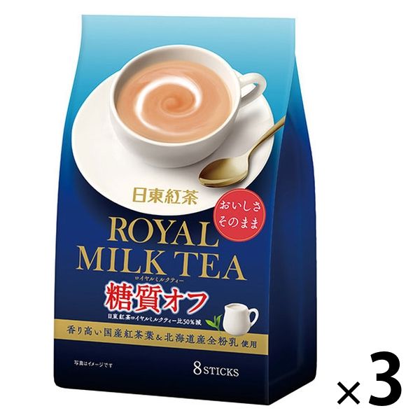 日東紅茶 ロイヤルミルクティー糖質オフ 1セット（24本：8本入×3袋）