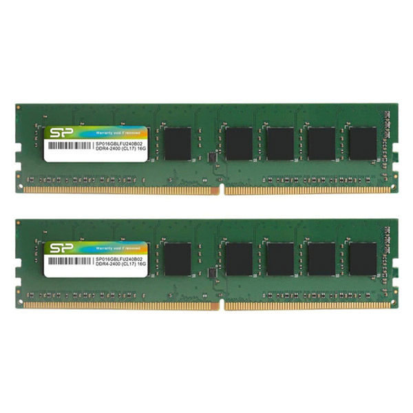 増設メモリ 16G×2 DDR4 2400 シリコンパワー デスクトップ用  PC4-19200 UDIMM PCメモリ 1セット（2個入）
