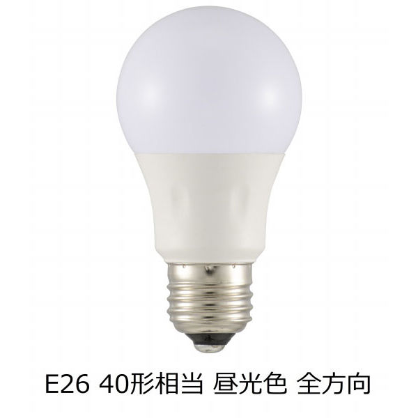 オーム電機 LED電球 E26 全方向4.0W 昼光色 LDA4D-G AG27 1個