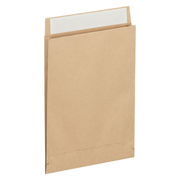 スーパーバッグ 薄マチ宅配袋（紙製） 茶 クリックポスト・ゆうパケット対応サイズ 封かんシール付 1箱（200枚：50枚入×4パック）