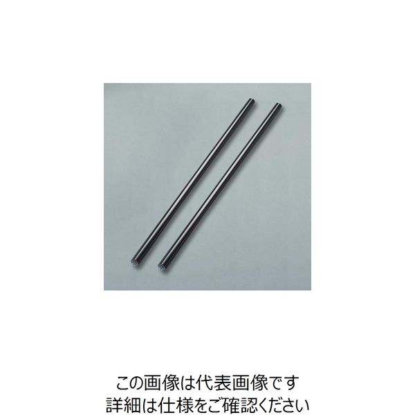 エスコ φ28mmx0.9m 樹脂コート鉄パイプ(ブラック/2本) EA976BY-4 1セット(8本:2本×4組)（直送品）