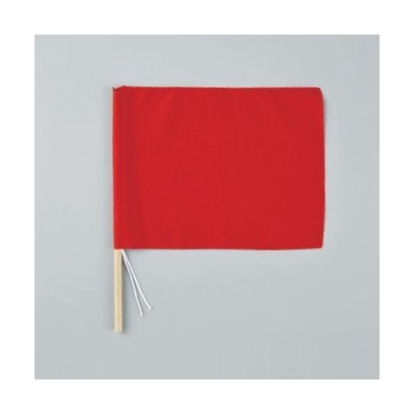 エスコ 300x420mm 手旗(赤) EA916XL-4A 1セット(10個:1個×10本)（直送品）