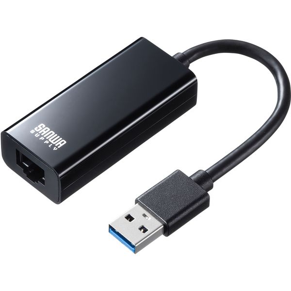 サンワサプライ USB3.2-LAN変換アダプタ(ブラック) USB-CVLAN1BKN 1個（直送品）
