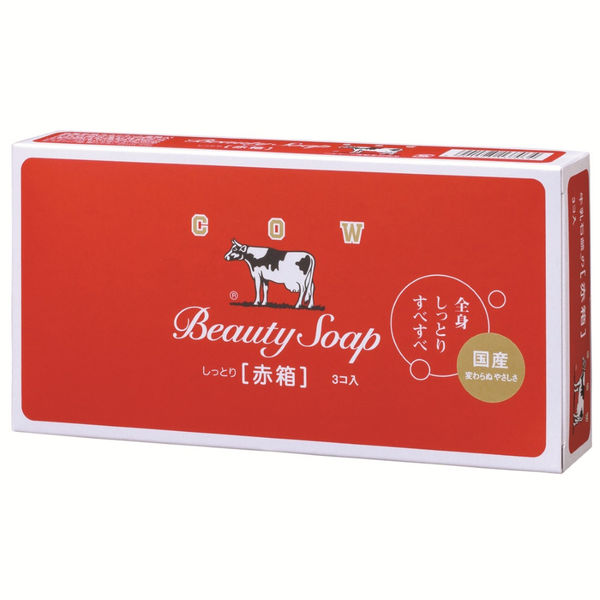 カウブランド赤箱　ローズ調の香り　90g　1パック（3個入）　牛乳石鹸共進社