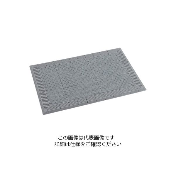 テラモト 屋外マット テラエルボーマット 灰 900×1500mm MR-052-052-5 1枚 782-4777（直送品）