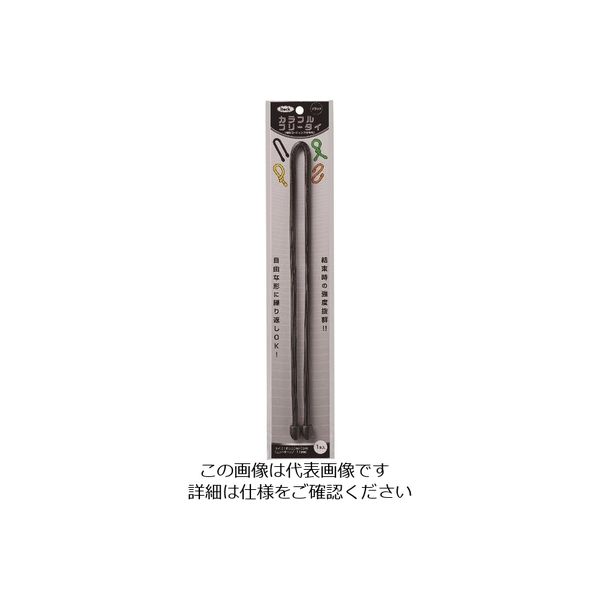 アイテック 光 カラフルフリータイ600×6mm黒 KFRT606-1 1セット(5個) 215-4326（直送品）