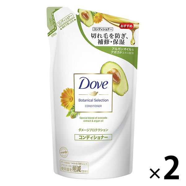 ダヴ(Dove) ボタニカルセレクション ダメージプロテクション コンディショナー 詰め替え 350g 2個