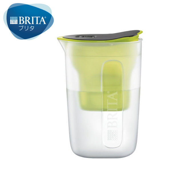 ブリタ（BRITA） 浄水器 ポット型 ピッチャー 1.0L ファン ライム マクストラプラス カートリッジ 1個付き 【日本正規品】