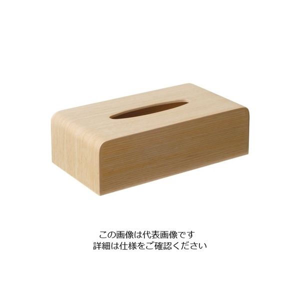 サイトーウッド 木製ティッシュボックス ホワイトオーク TS-03H 1個 62-6295-12（直送品）