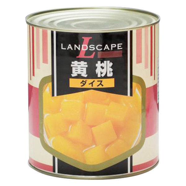 「業務用」 マックストレーディング 黄桃（ダイス） 6缶×1号（直送品）