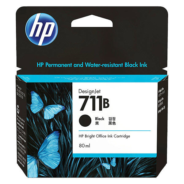 HP（ヒューレット・パッカード）　純正　HP711B　インクカートリッジ　（80ml）　3WX01A　ブラック　（わけあり品）