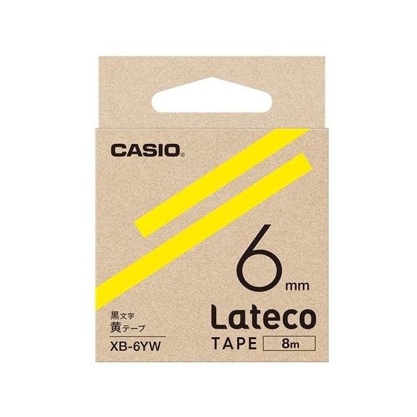 エスコ 6mm テープカートリッジ(黄に黒文字) EA761DR-503 1セット(10個)（直送品）