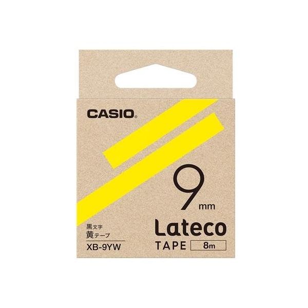 エスコ 9mm テープカートリッジ(黄に黒文字) EA761DR-513 1セット(10個)（直送品）