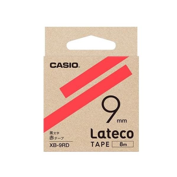 エスコ 9mm テープカートリッジ(赤に黒文字) EA761DR-514 1セット(10個)（直送品）
