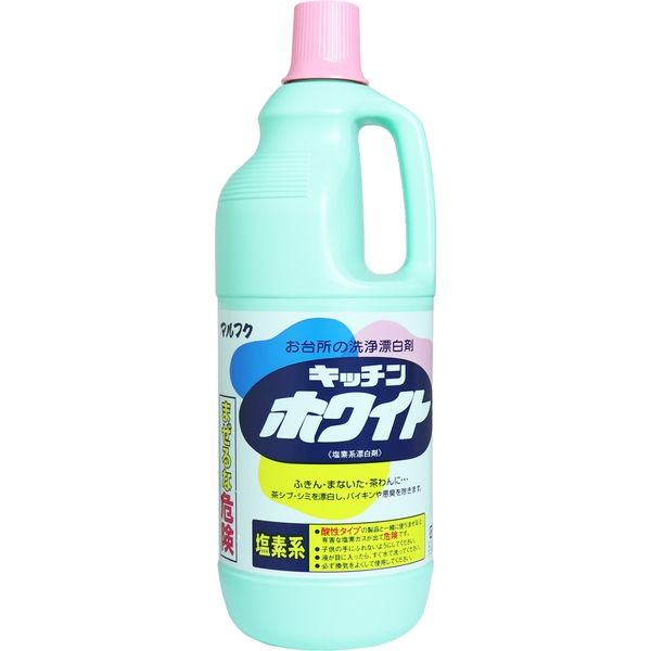 マルフク キッチンホワイト 台所用漂白剤 1500mL×16セット 4978022315005（直送品）