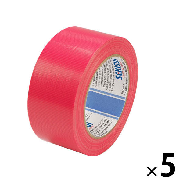 【養生テープ】 フィットライトテープ No.738 赤 幅50mm×長さ50m 積水化学工業 1セット（5巻：1巻×5）